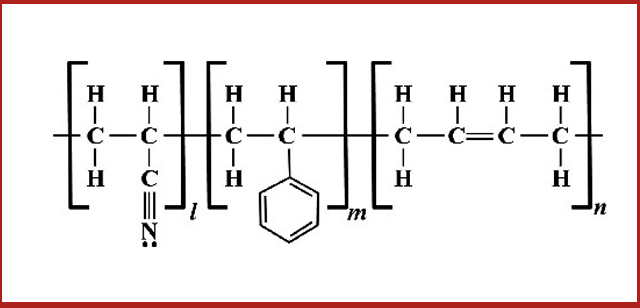 The structure of acrylanitrile styren butadiene